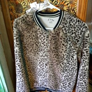 Art Class Faux Fur Leopard Coat Girls Size XL